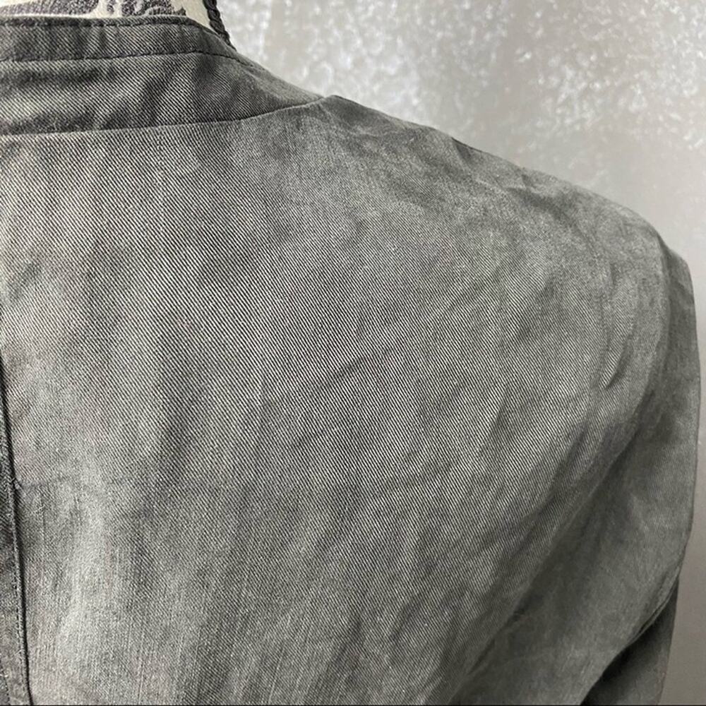 Splendid Sandwash Twill Drape Trench Coat. Black. Knee length. Tie waist - Picture 11 of 12